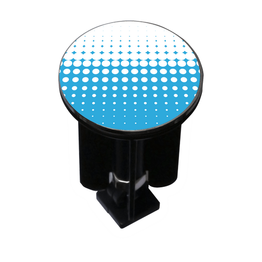 Bouchon bonde lavabo motif design Blanc et bleu