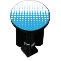 Bouchon bonde lavabo motif design Blanc et bleu