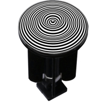 Decorated Sink Plug Design '3D Circles'