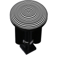 Decorated Sink Plug Design '3D Circles'