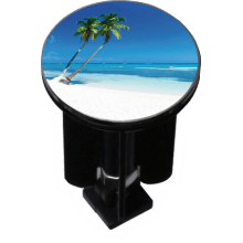 Bouchon bonde lavabo motif design Plage de palmiers