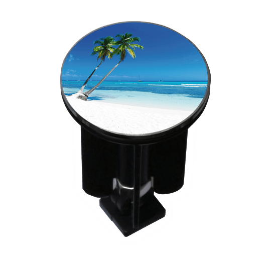 Bouchon bonde lavabo motif design Plage de palmiers