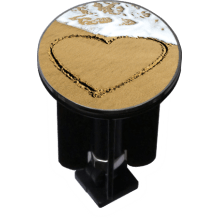 Bouchon bonde lavabo motif design Coeur sur sable